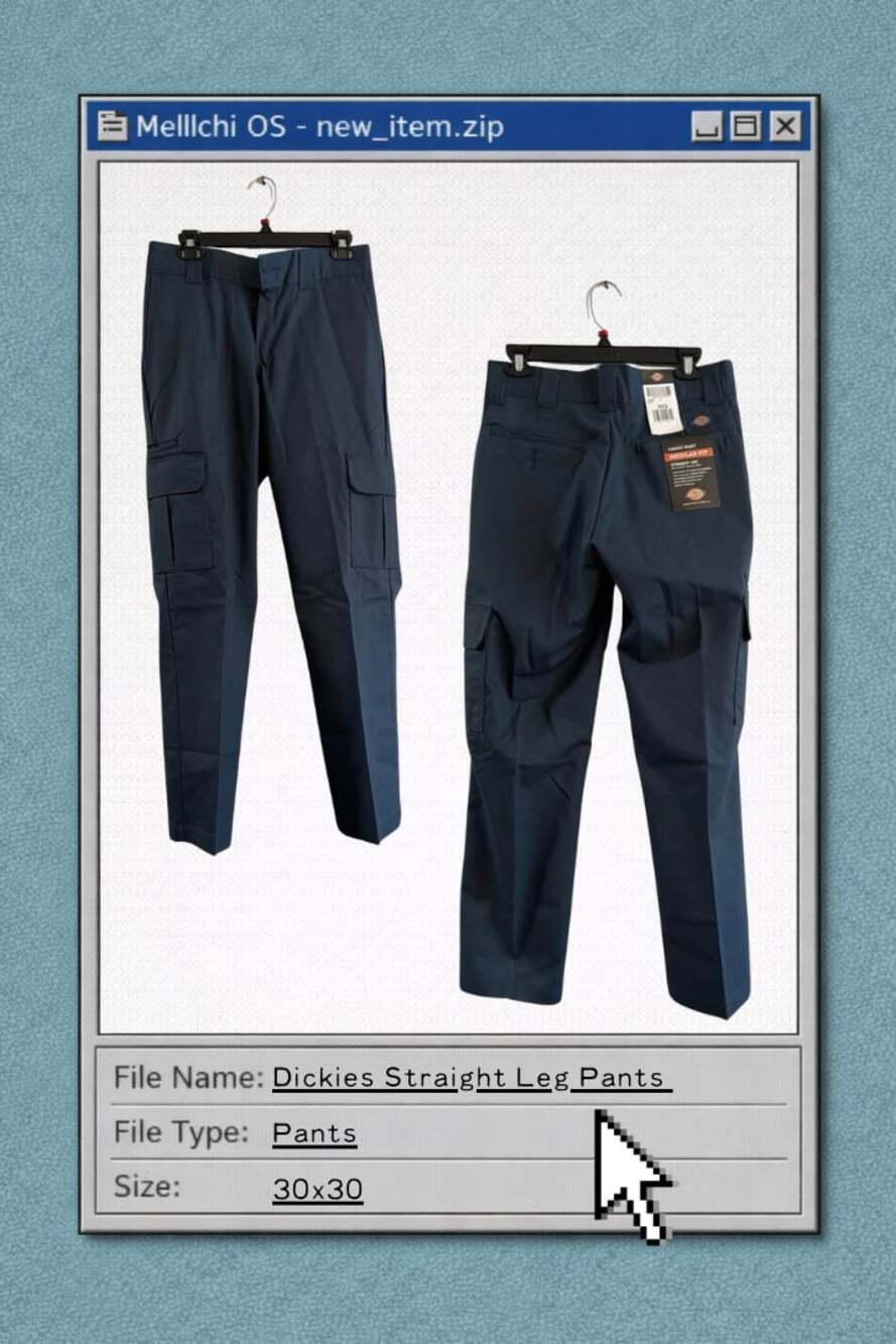 New Dickies Regular Fit Straight Leg Industrial Cargo Pants in Dark Navy